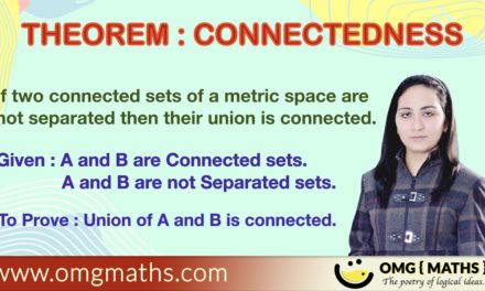 Theorem 5 : Connectedness ( union of two connected but not separated sets is connected )