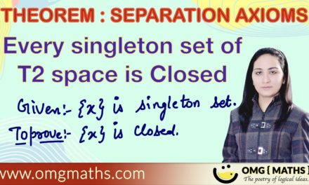 Every Singleton set of T2 space is Closed | Theorem | separation axioms | Topology