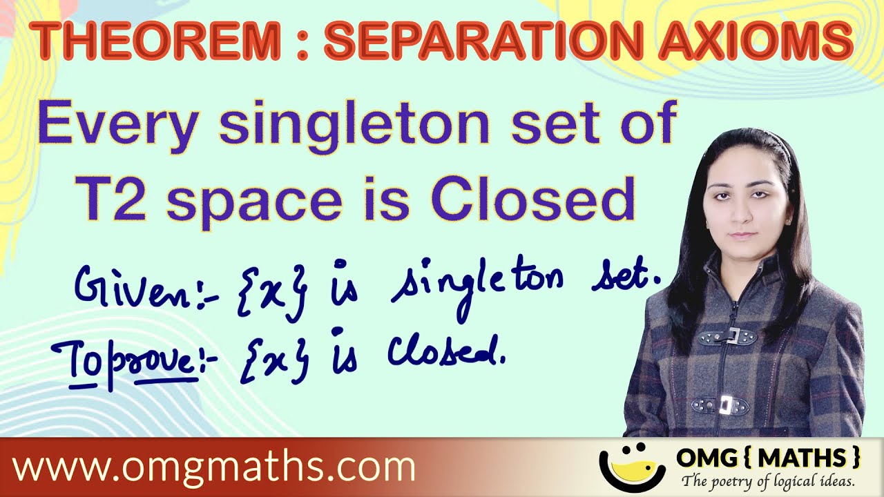 Every Singleton set of T2 space is Closed | Theorem | separation axioms | Topology
