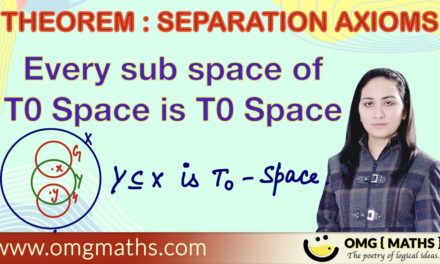 Every Sub space of T0 space is T0 space | Theorem | separation axioms | Topology