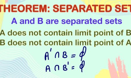 A separated set does not contain limit point of other | Real Analysis | Metric Space | connectedness
