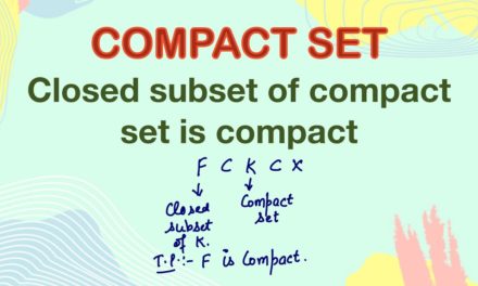 Closed subset of a compact set is compact | Compact set | Real analysis | Topology