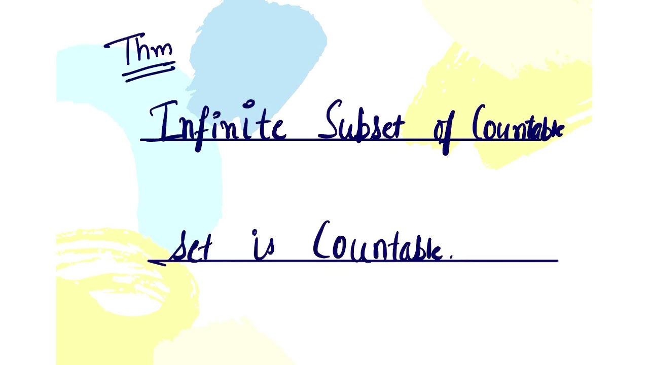 Infinite subset of countable set is countable  | Real Analysis