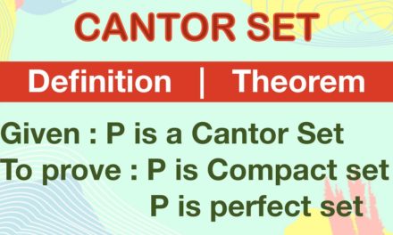 Cantor set is Compact set and Perfect set | Theorem | Real Analysis | Metric Space | Topology | Msc