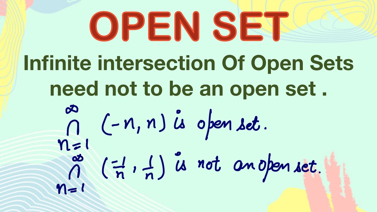 infinite intersection of open sets need not to be open | Real Analysis | Metric Space | Topology