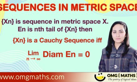 En be the nth tail of {Xn} Xn is a Cauchy Sequence iff lim (Diam of En) =0