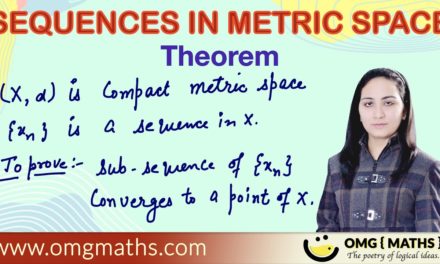 Subsequence converges to a point of X in compact metric space.