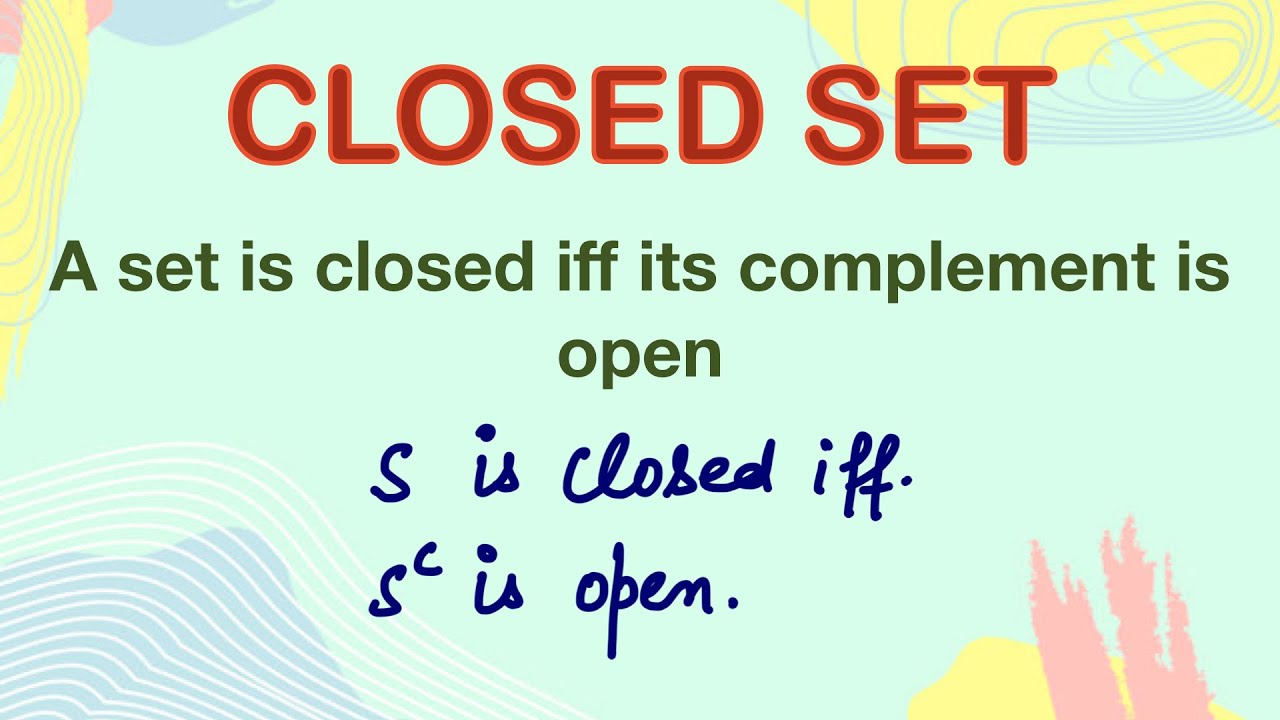 A set is closed iff complement is open | Real analysis | metric space | Basic Topology