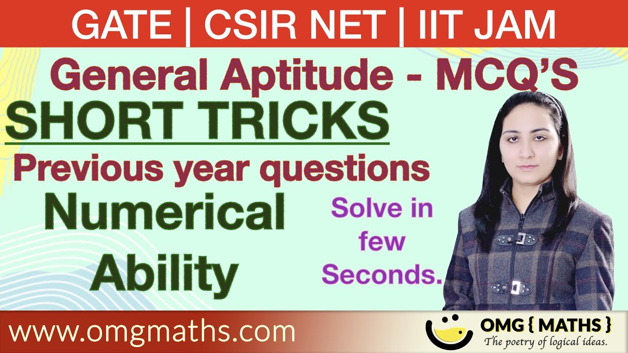 General Aptitude | Numerical Ability | Short Tricks | CSIR NET / IIT JAM / GATE