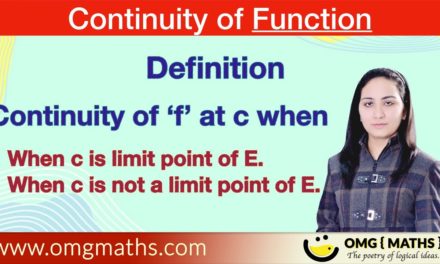 limit and continuity | Continuity of f at c when c is limit point and not a limit point
