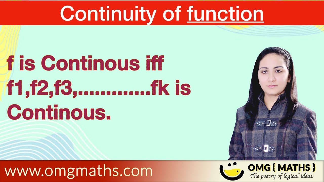 f is continuous iff f1,f2,f3,……………,fk is continous | Theorem | Continuity of function | Real Analysis
