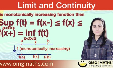 f(x+) and f(x-) exists at every point x of (a,b) and sup f(t) =f(x-)is less than equal to f(x)is less than equal to f(x+)=inf f(t) | Limit and Continuity | Real Analysis