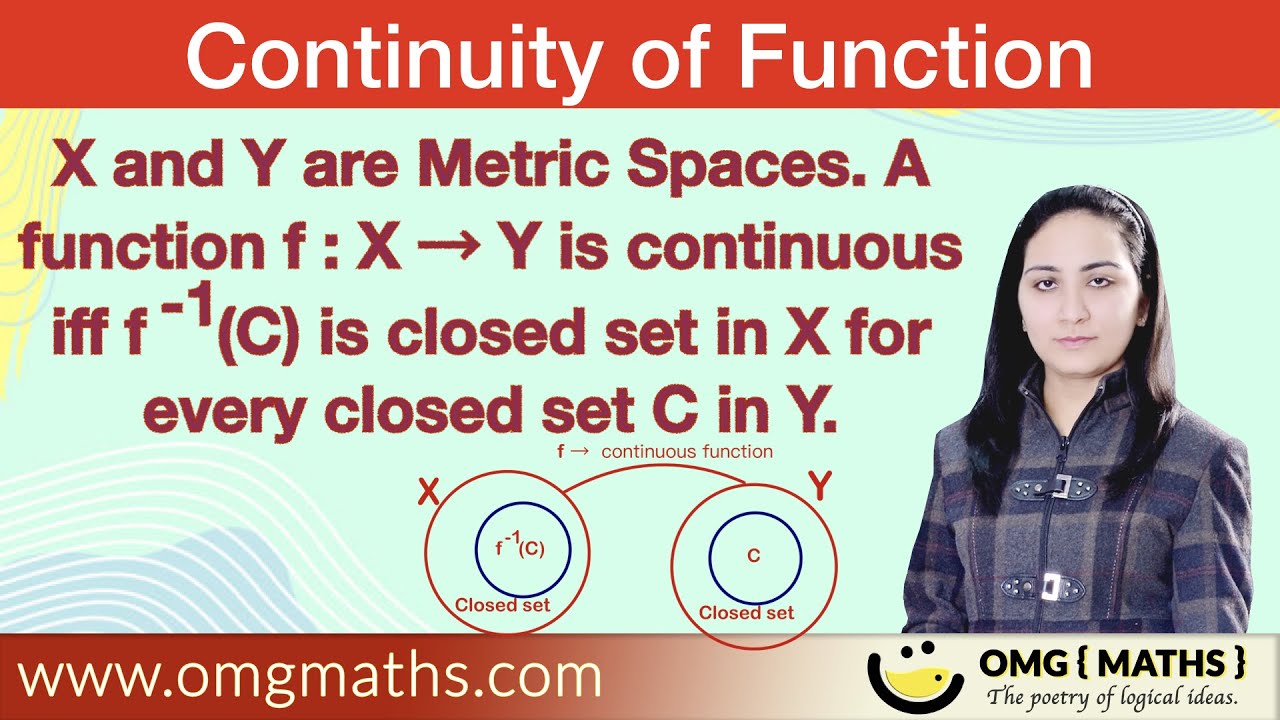 f from x to y is continous function iff f inverse C is Closed set in X for a Closed set C in Y | Theorem | Continuity of function