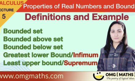 Upper Bound | Lower bound | Least Upper Bound | Greatest Lower Bound | Bounded above set | Bounded below set | Bounded set | Supremum | Infimum | Definitions | Example | Bsc.