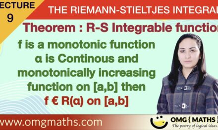 Monotonic function on [a b] is R-S Integrable | Theorem | The Riemann Stieltjes Integral