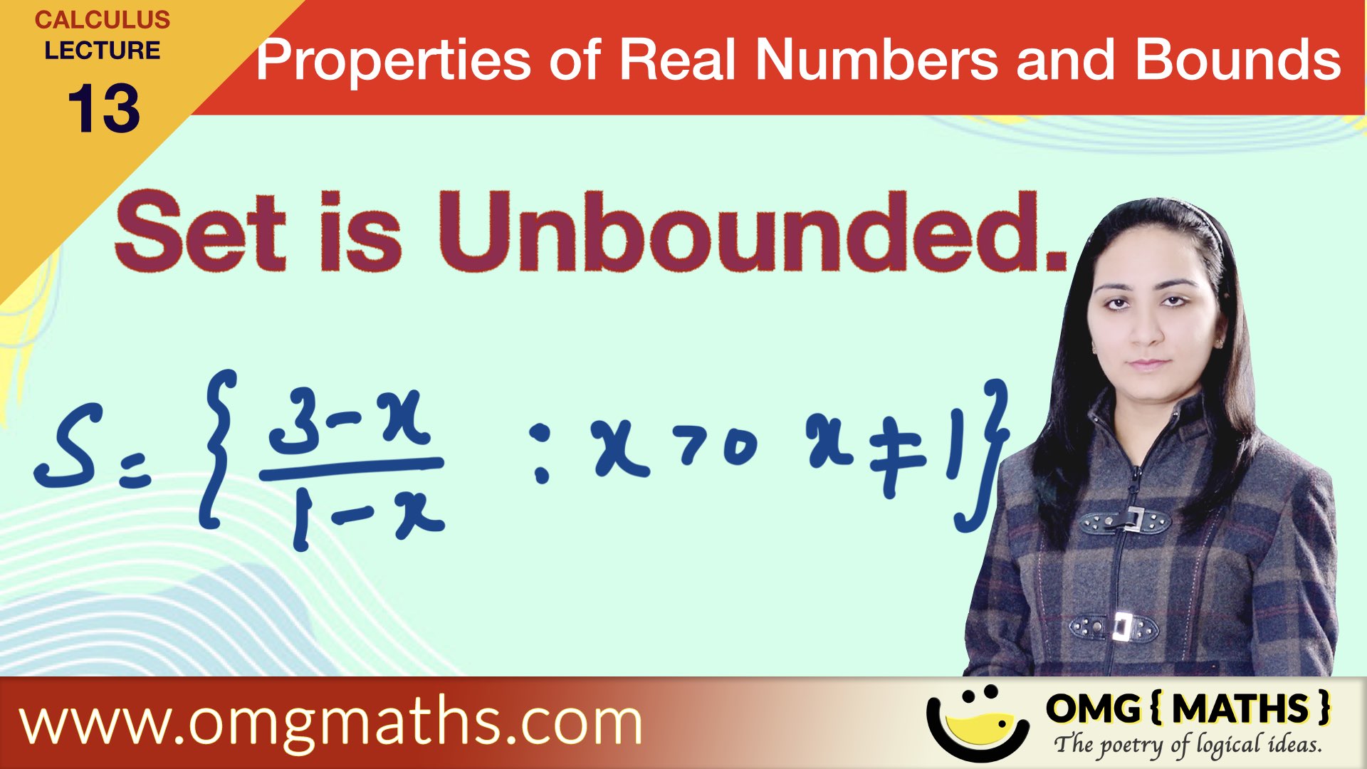 Show that the set is Unbounded | Properties of Real Numbers and Bounds | Example | Bsc | pdf