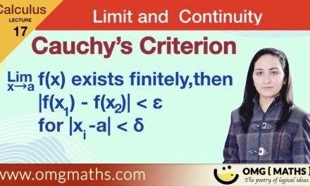 Cauchy’s criterion | proof | Limit of function | Theorem | Calculus | bsc