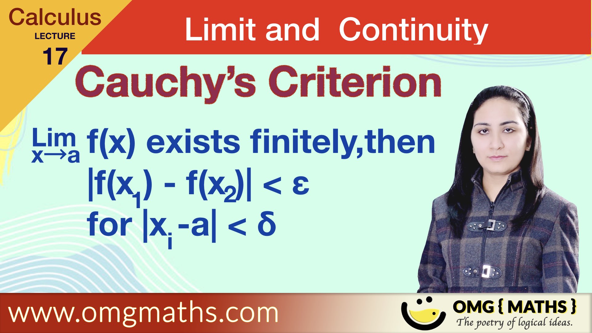 Cauchy’s criterion | proof | Limit of function | Theorem | Calculus | bsc