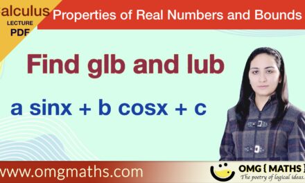 a sinx + b cosx + c | Find glb and lub | pdf | Calculus | Examples | Bsc | BCA