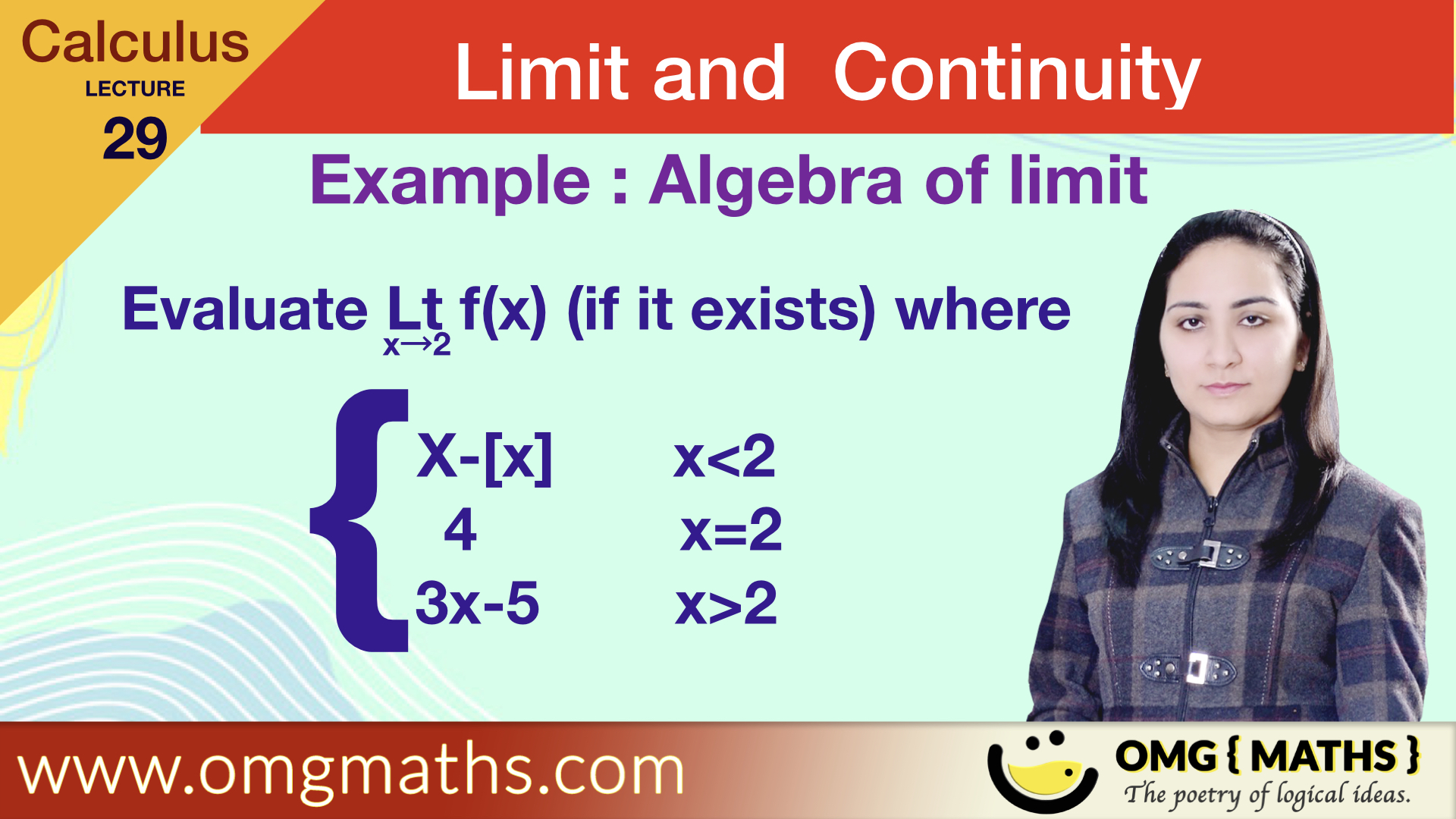 Limit of a function | left hand limit | right hand limit | Example | Algebra of limit | Calculus