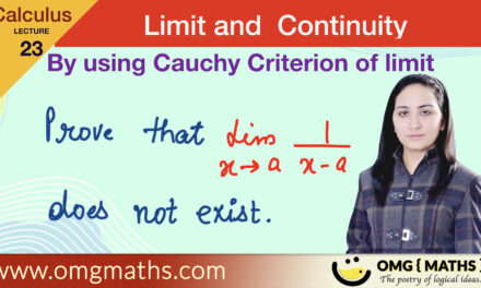 prove the limit by cauchy criterion | prove thatlimit of a function does not exist |Cauchy criterion | pdf