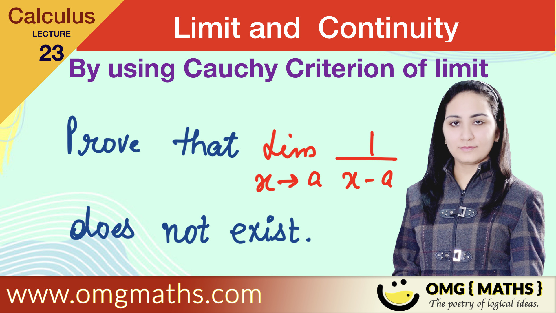 prove the limit by cauchy criterion | prove thatlimit of a function does not exist |Cauchy criterion | pdf