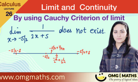 Cauchy criterion for existance of limit | cauchy criterion pdf