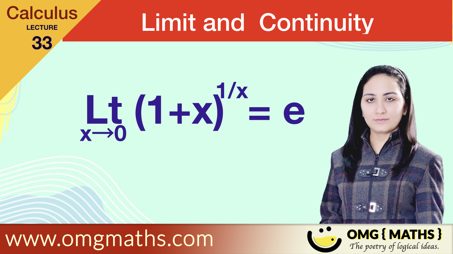 limit x tends to 0 (1+x)^1/x = e | proof | limit of a function | bsc | limit and continuity