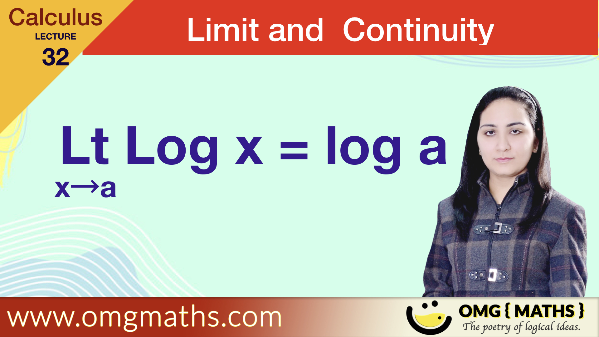 Limit x tends to a log x = log a | limit of a log function | limit and continuity | bsc