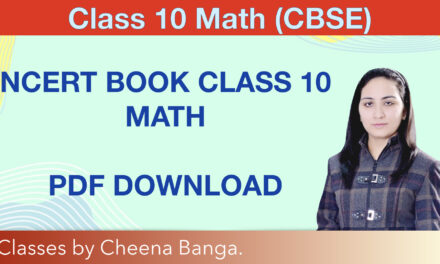 Class 10 math NCERT Book | Pdf | free download