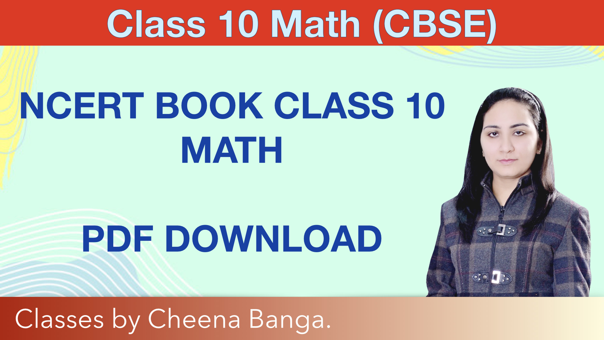 Class 10 math NCERT Book | Pdf | free download