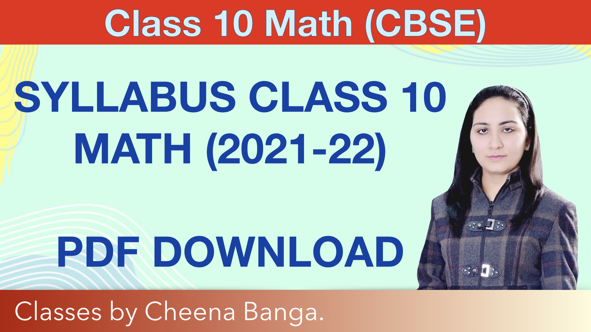 Class 10 math | CBSE | Syllabus | 2021-22 | pdf