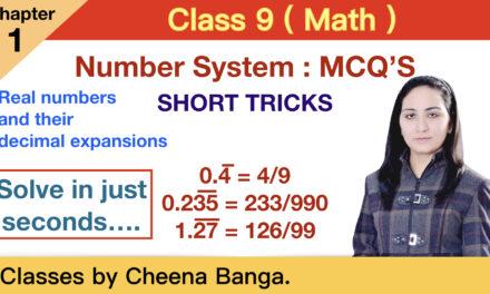 Real Numbers and their decimal expansions | short trick | Mcq’s