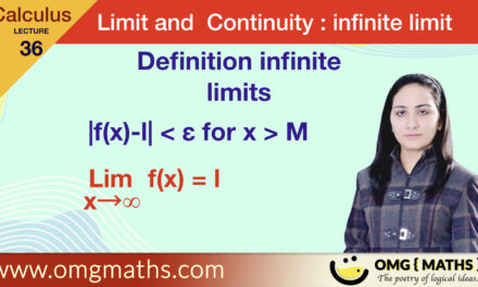 Infinite limits Definition | bsc sem 1 | limit and continuity | Calculus spectrum puchd