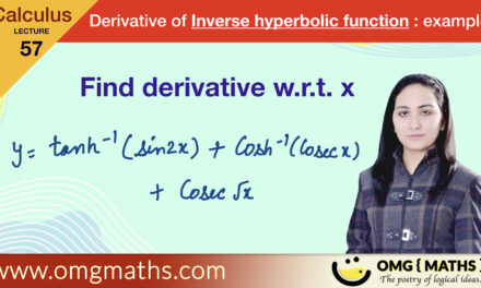 Derivative of Inverse hyperbolic function | Example | Bsc | BA | calculus 1 | Differentiation