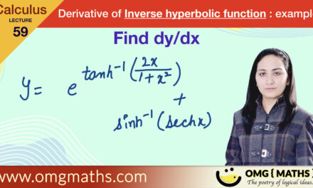 Derivative of Inverse hyperbolic function Example 14 pdf | Bsc | BA | calculus 1 | Differentiation