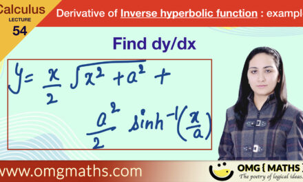 Derivative of Inverse hyperbolic function | Example | Bsc | BA | calculus 1 | Differentiation