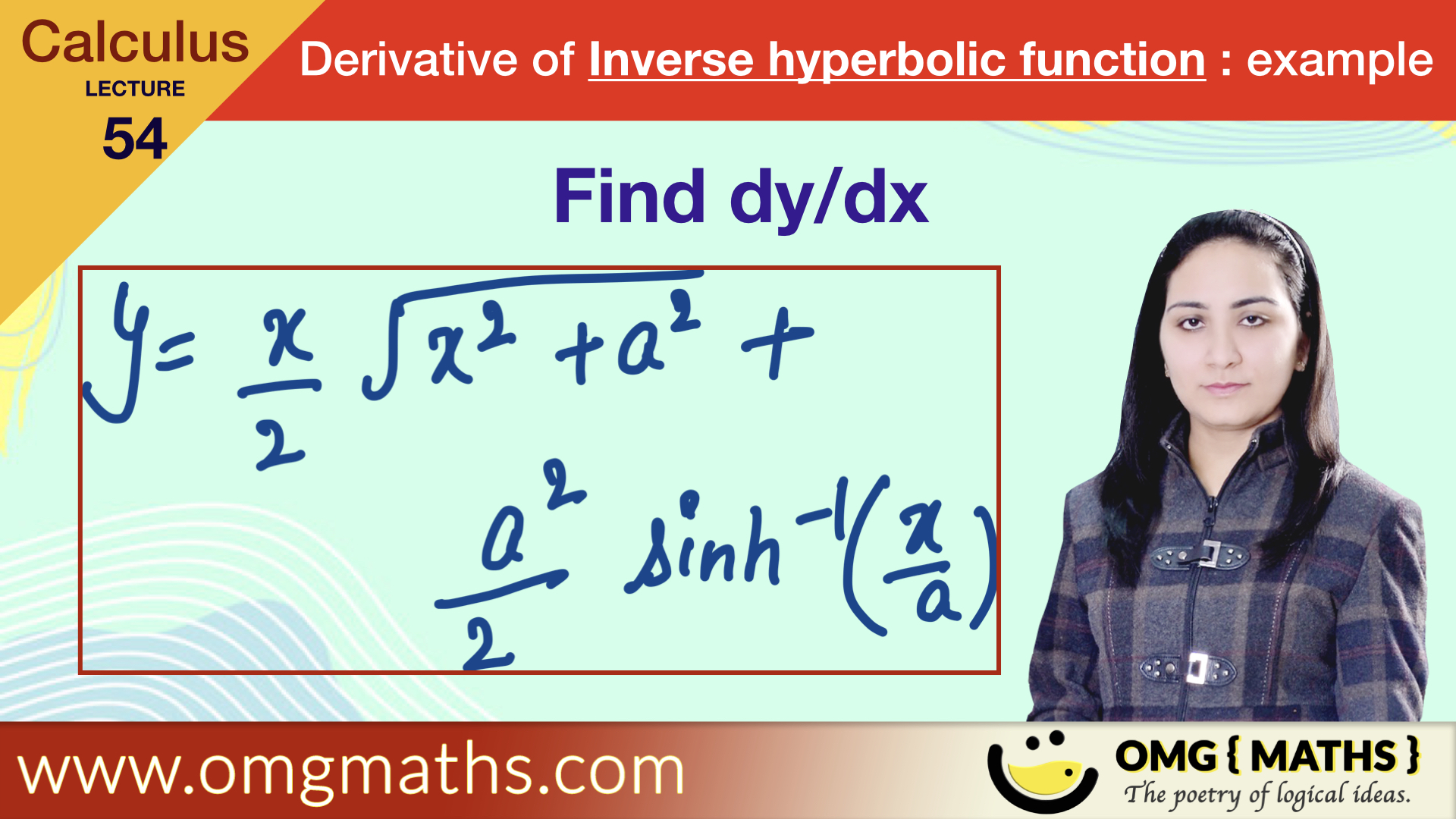 Derivative of Inverse hyperbolic function | Example | Bsc | BA | calculus 1 | Differentiation