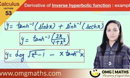 Derivative of Inverse hyperbolic function | Example | Bsc | BA | calculus 1 | Differentiation