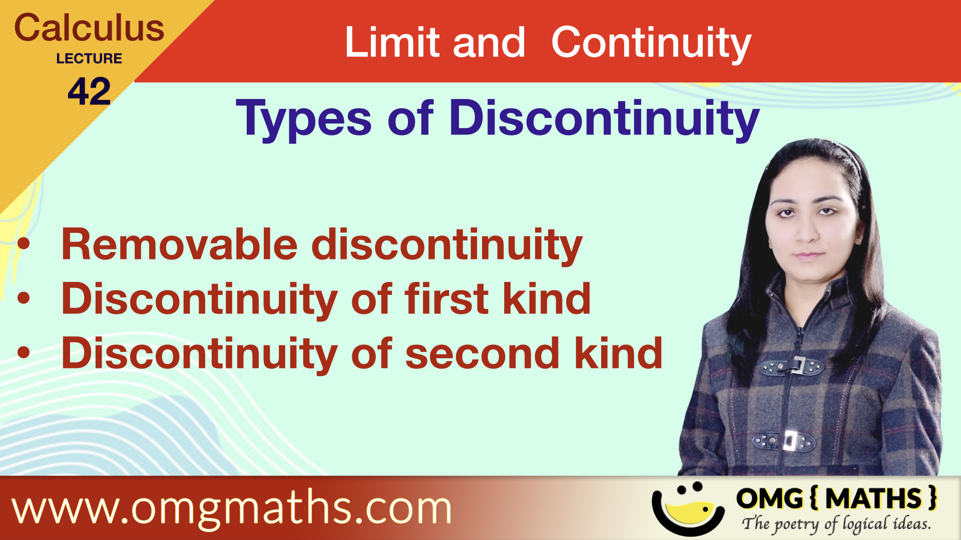 Types of Discontinuity | Removable Discontinuity | Limit and Continuity | Calculus | Bsc