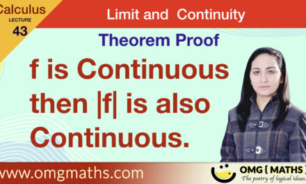 f is continuous then |f| is also continuous | limit and continuity | Calculus | Bsc