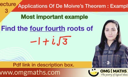 Applications of De-Moivre’s Theorem | Example 3 | pdf | bsc