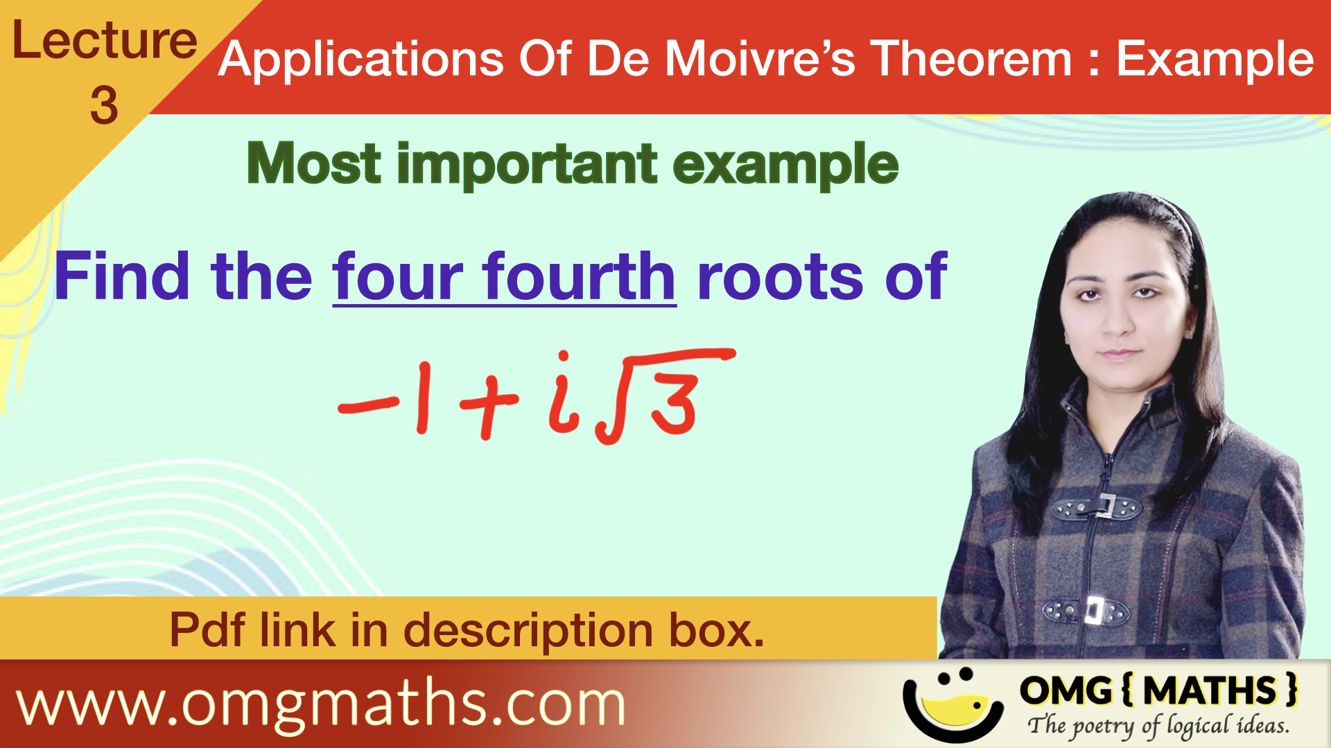 Applications of De-Moivre’s Theorem | Example 3 | pdf | bsc