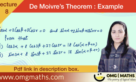 Problems on De-Moivre’s Theorem | Solved examples | De Moivre’s Thoerem | Bsc | pdf | Part 7