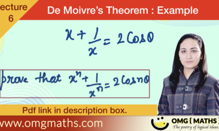 Problems on De-Moivre’s Theorem | Solved examples | De Moivre’s Thoerem | Bsc | pdf | Part 5