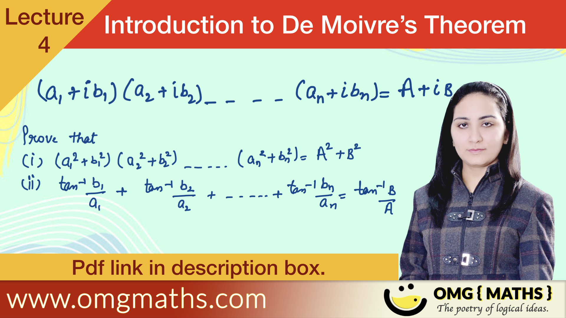 Introduction to De Moivre’s Theorem | Example | Proof | Bsc