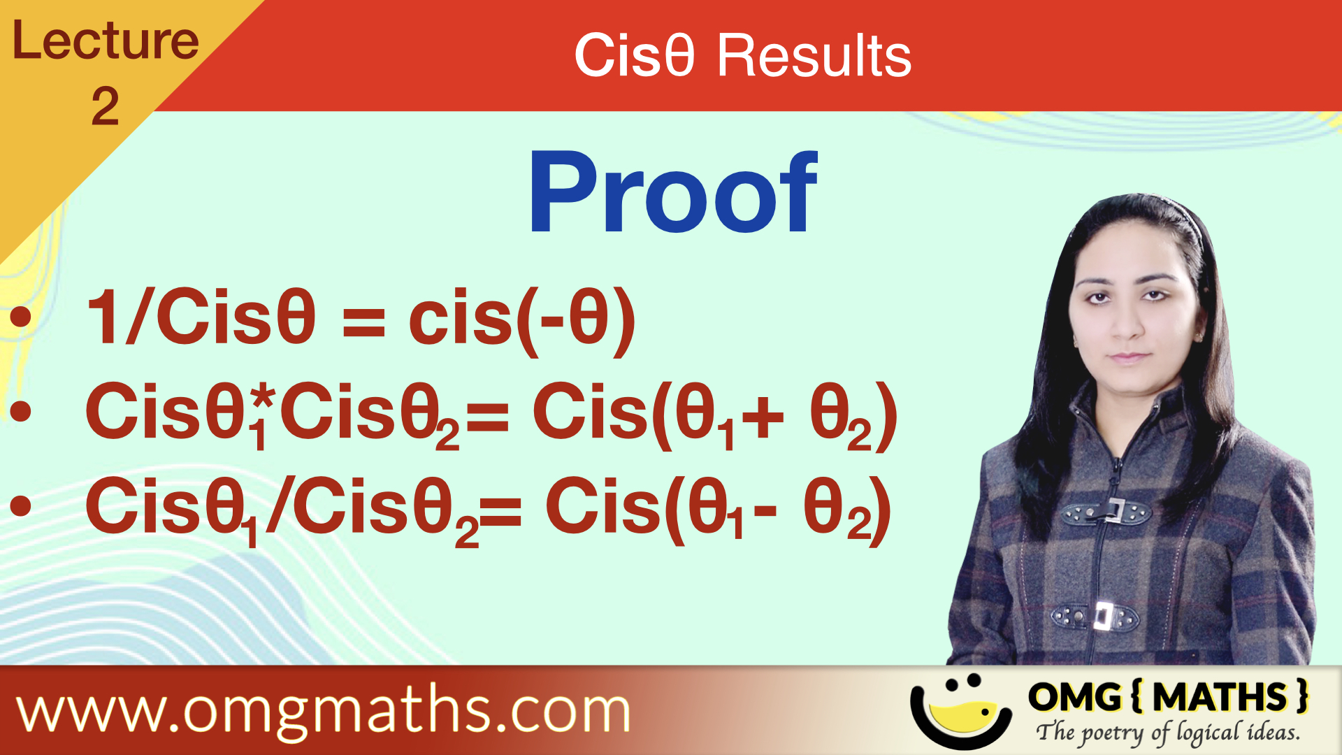 Cis theta | Values | Properties | CiS Notation for Trigonometric Form of a Complex Number | BSC