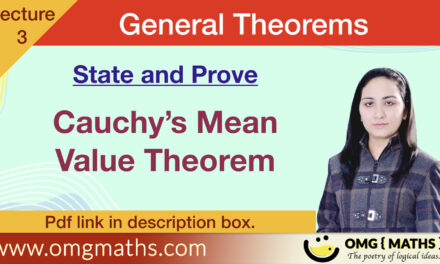Cauchy’s Mean Vlaue Theorem | Proof | State and Prove Cauchy’s Theorem | General Theorems | Bsc | pdf
