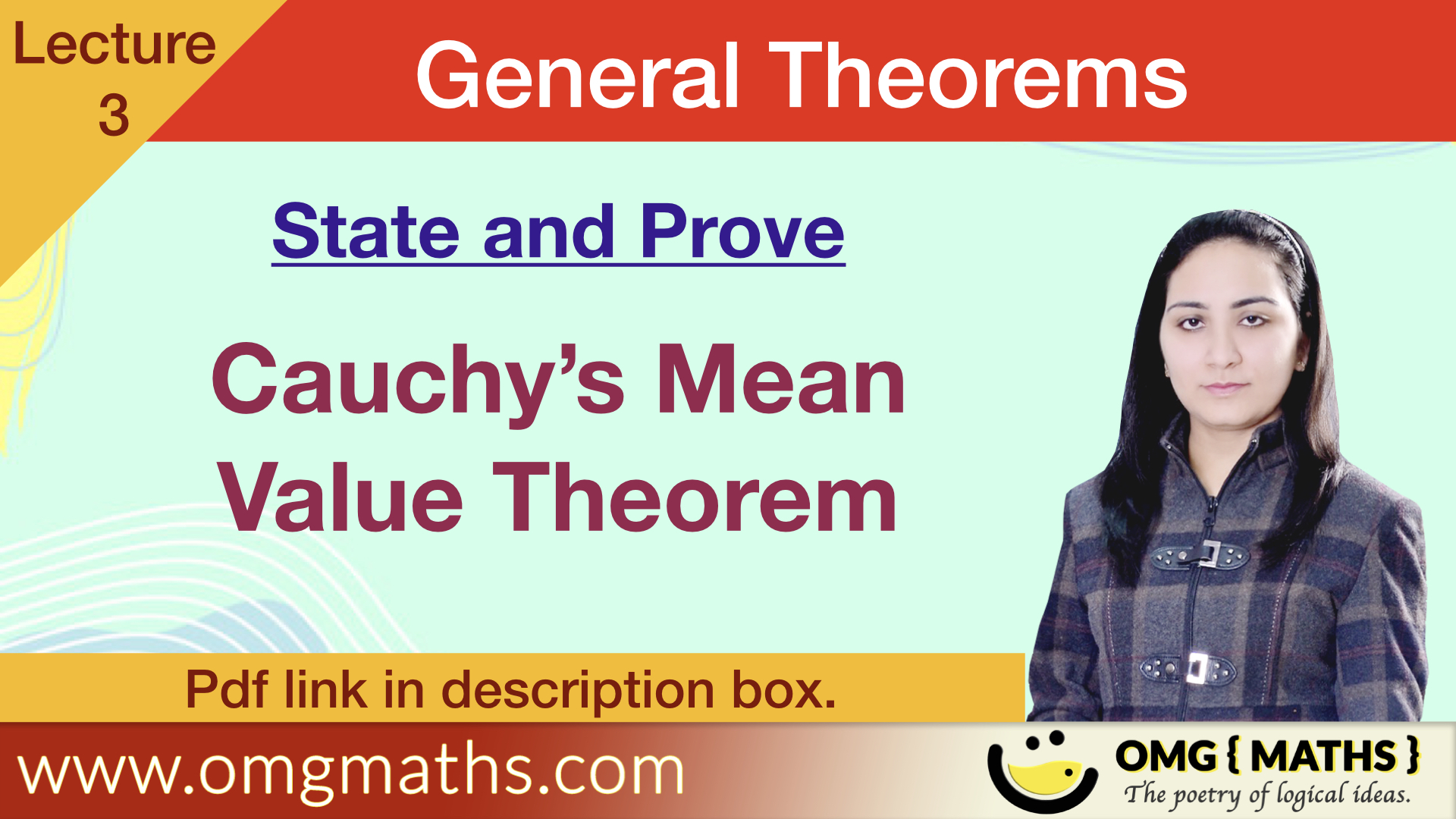 Cauchy’s Mean Vlaue Theorem | Proof | State and Prove Cauchy’s Theorem | General Theorems | Bsc | pdf