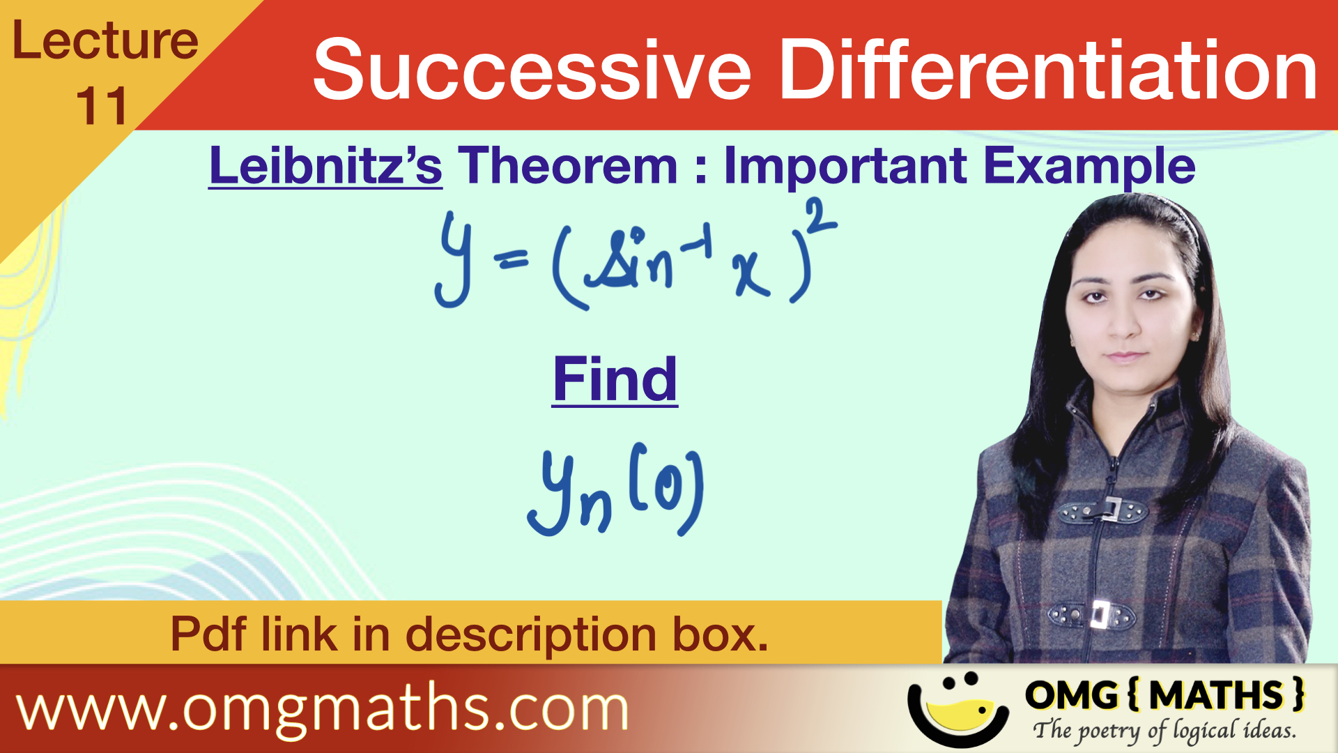 Leibnitz’s Theorem | Example | #5 | Successive Differentiation | For product functions | nth derivative | Bsc | PDF